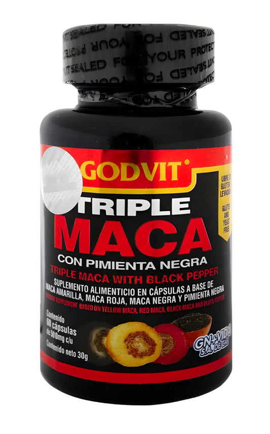 Suplemento Triple Maca Cofepris | 60 Cápsulas 500 mg