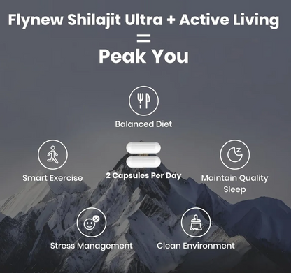 Flynew Shilajit Ultra + Active Living = Peak You