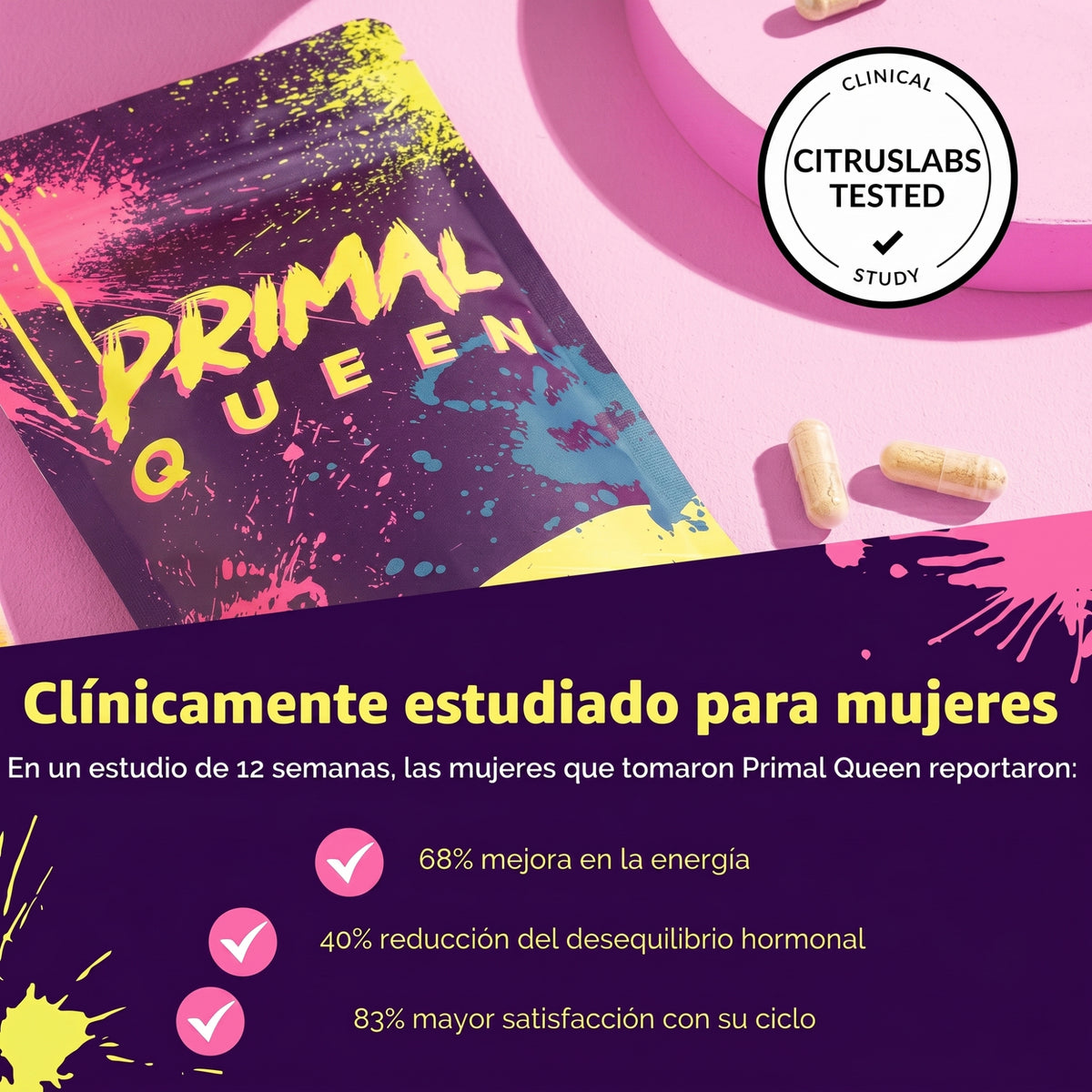 Primal Queen – Suplemento Femenino | 60 Cápsulas de Órganos de Res