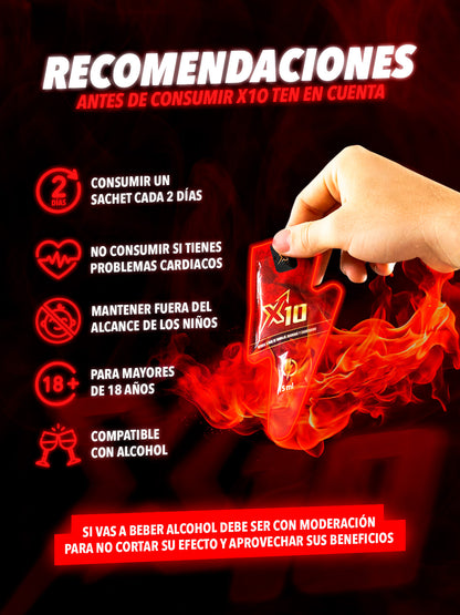 X10 Suplemento Sexual Premium | Libido y Resistencia Natural