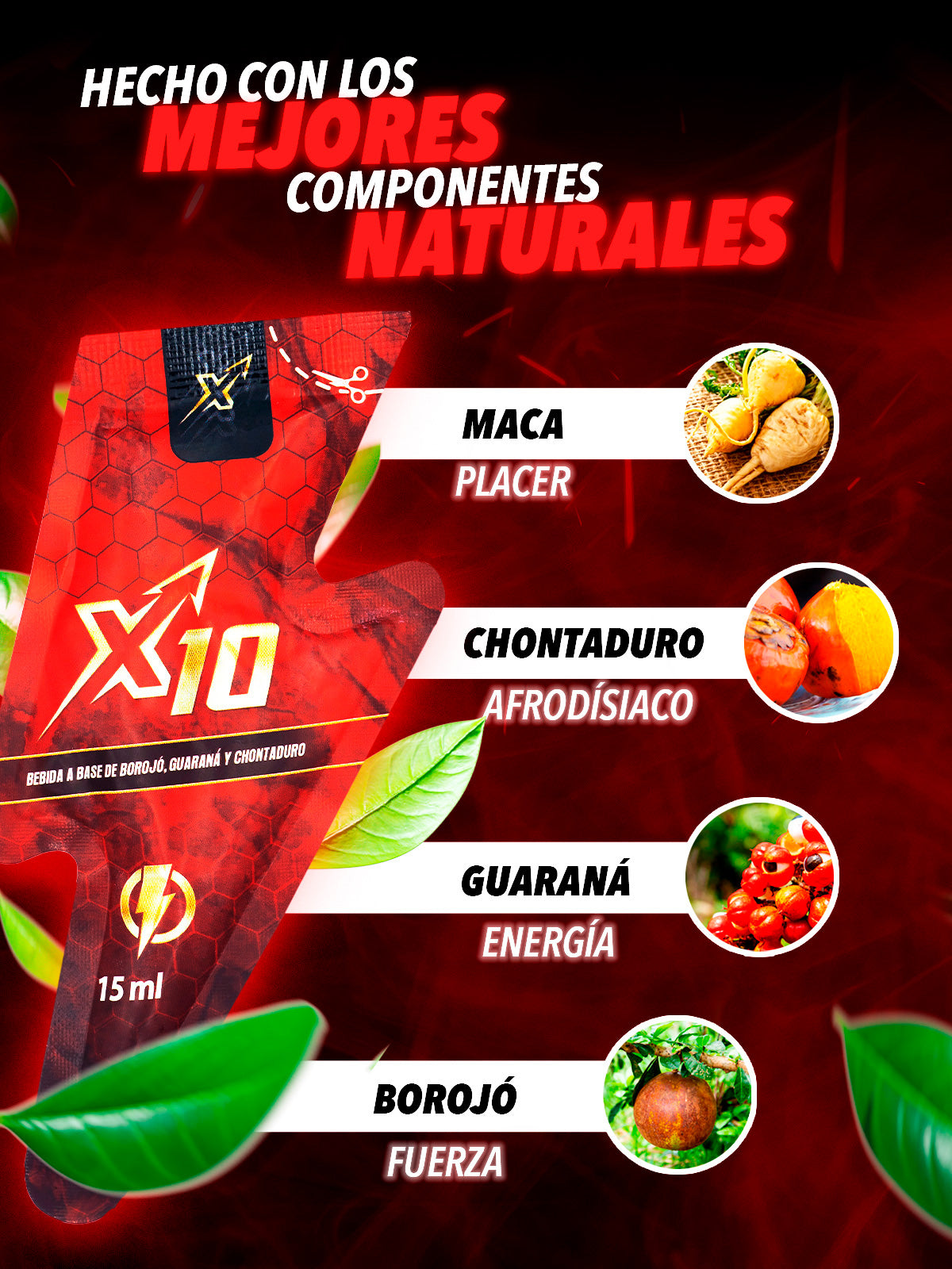 X10 Suplemento Sexual Premium | Libido y Resistencia Natural