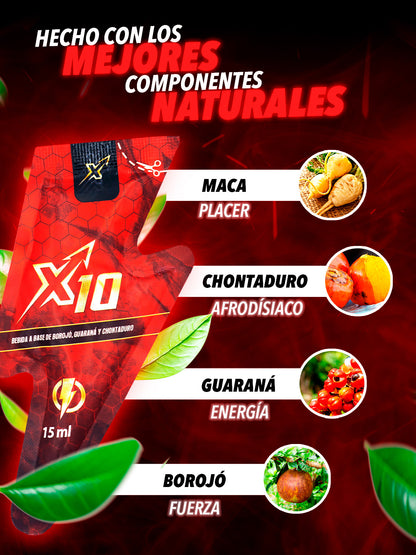 X10 Suplemento Sexual Premium | Libido y Resistencia Natural