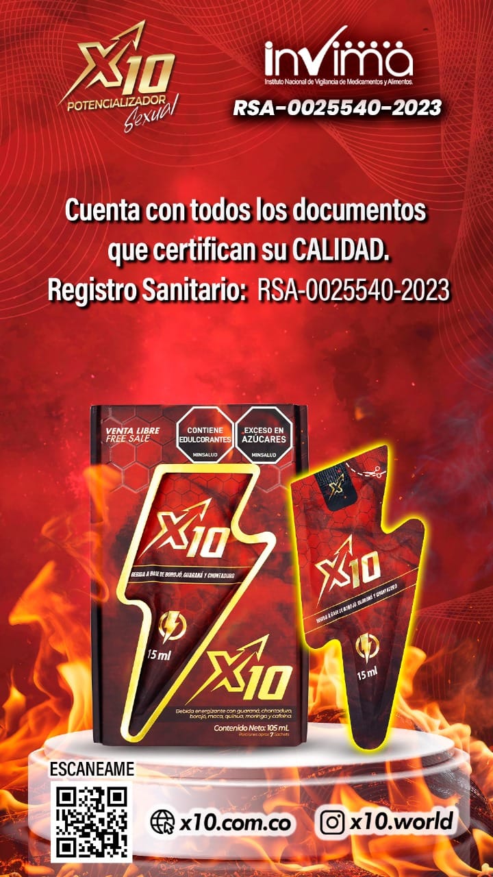 Recomendaciones antes de consumir X10