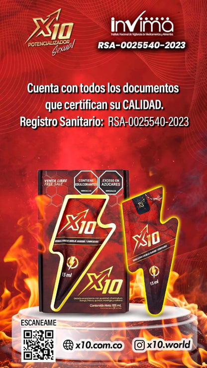 Recomendaciones antes de consumir X10