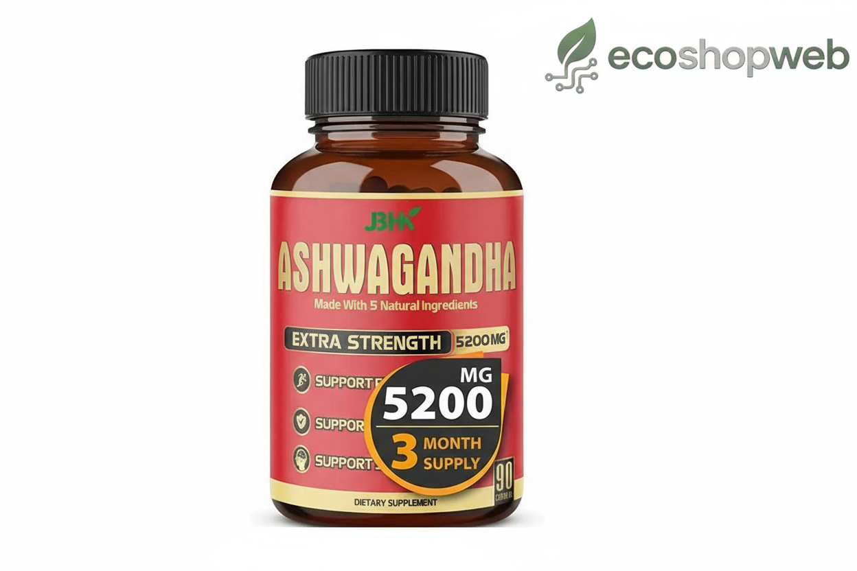 Ashwagandha con favicon ecoshopweb en verde arriba